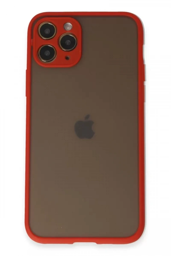 Apple iPhone 11 Pro Kılıf Montreal Silikon Kapak - Kırmızı