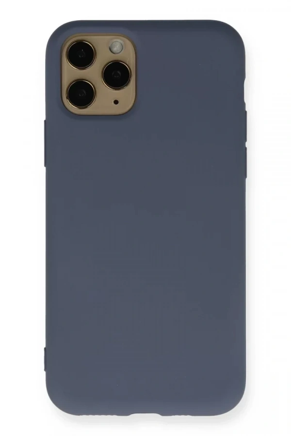 Apple iPhone 11 Pro Kılıf Nano içi Kadife Silikon - Gri