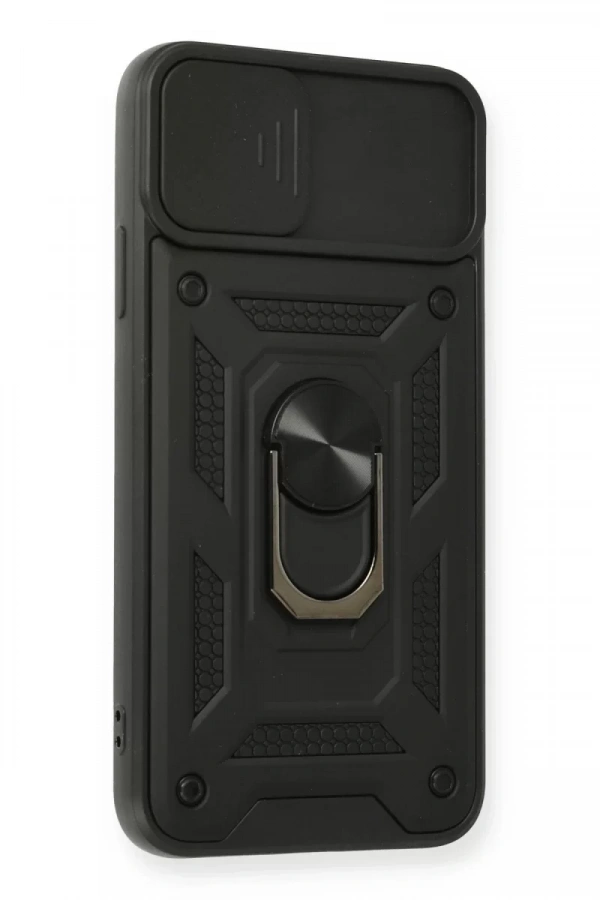 Apple iPhone 11 Pro Kılıf Pars Lens Yüzüklü Silikon - Siyah