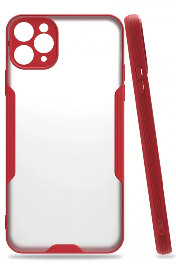Apple iPhone 11 Pro Kılıf Platin Silikon - Kırmızı