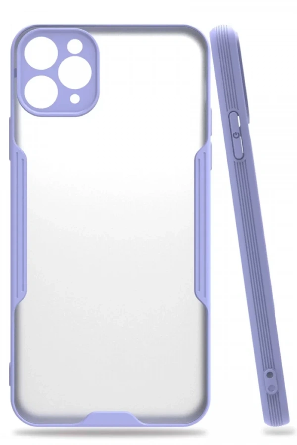 Apple iPhone 11 Pro Kılıf Platin Silikon - Lila