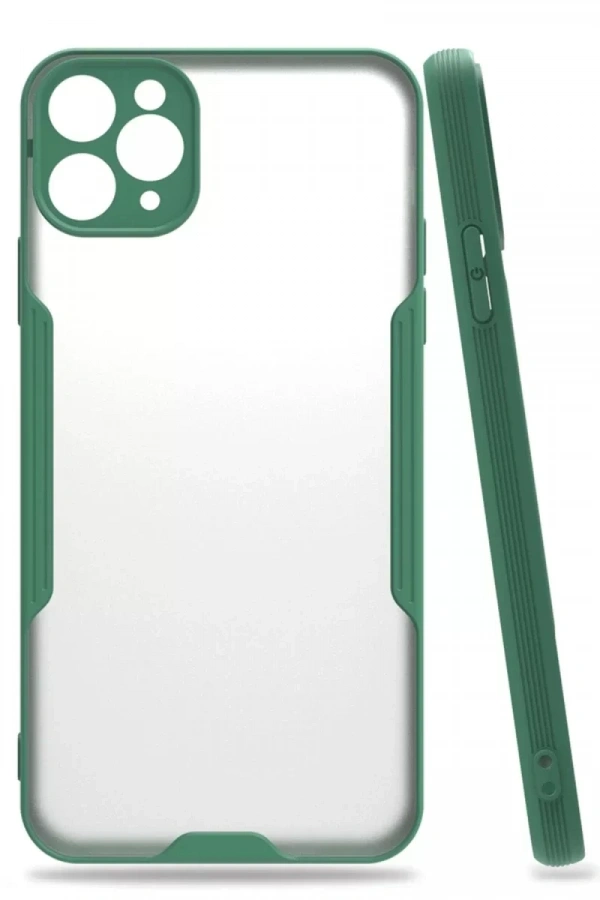 Apple iPhone 11 Pro Kılıf Platin Silikon - Yeşil