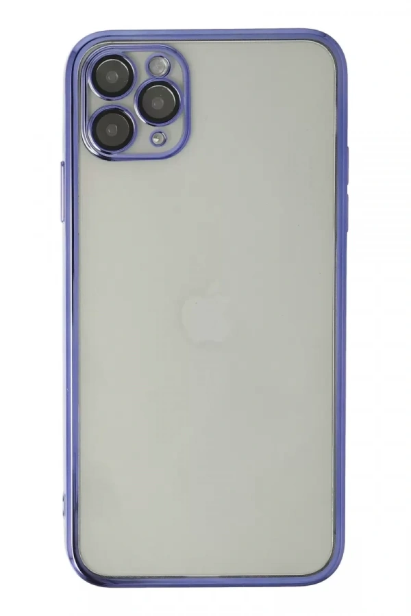 Apple iPhone 11 Pro Max Kılıf Lensli Silikon - Mor