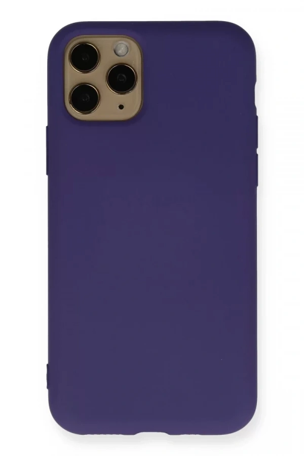 Apple iPhone 11 Pro Max Kılıf Nano içi Kadife Silikon - Mor