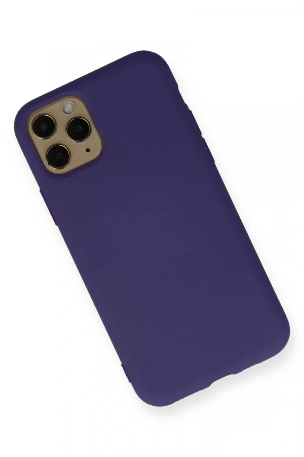 Apple iPhone 11 Pro Max Kılıf Nano içi Kadife Silikon - Mor