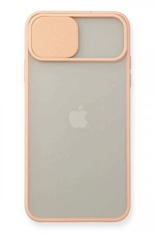 Apple iPhone 11 Pro Max Kılıf Palm Buzlu Kamera Sürgülü Silikon - Pembe