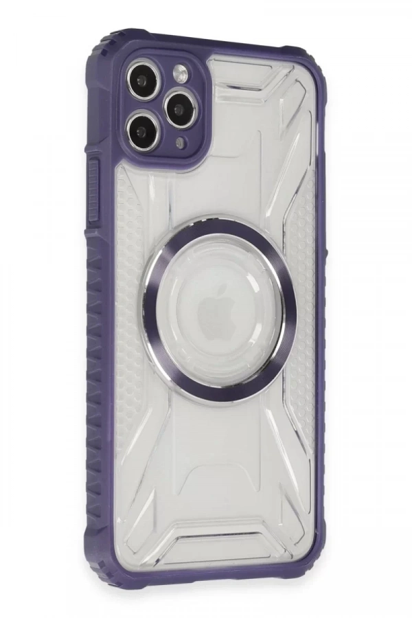 Apple iPhone 11 Pro Max Kılıf Prag Magneticsafe Kapak - Derin Mor