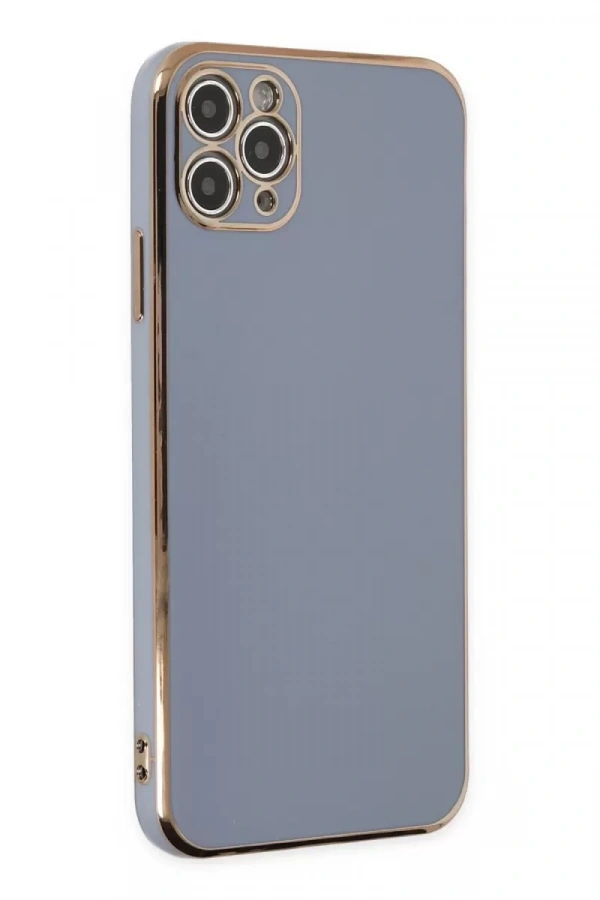 Apple iPhone 11 Pro Max Kılıf Volet Silikon - Mavi