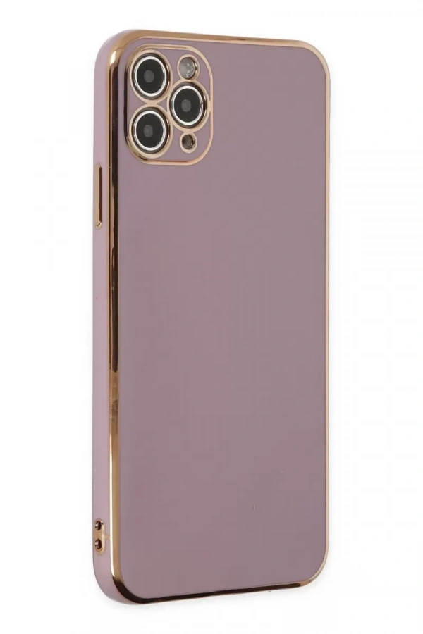 Apple iPhone 11 Pro Max Kılıf Volet Silikon - Mor