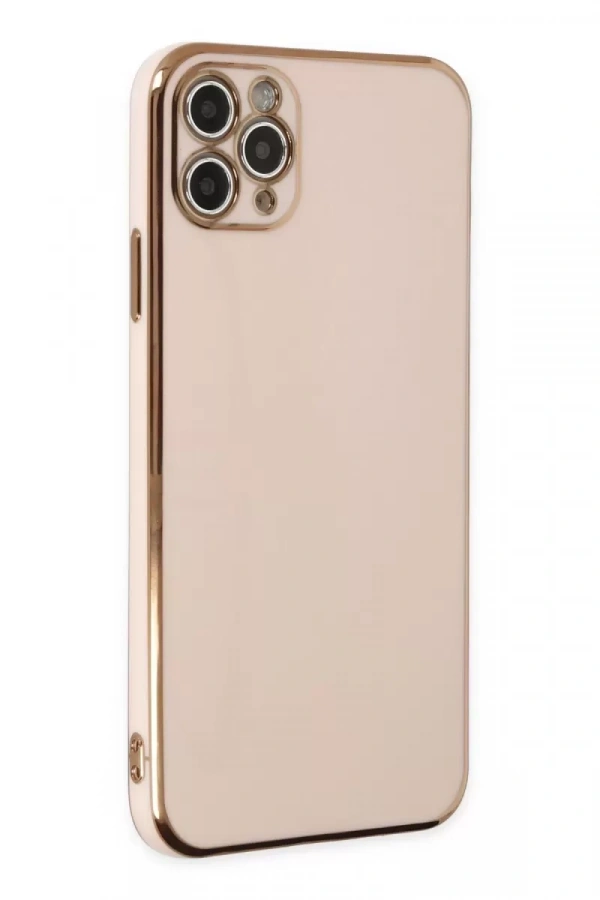 Apple iPhone 11 Pro Max Kılıf Volet Silikon - Pembe