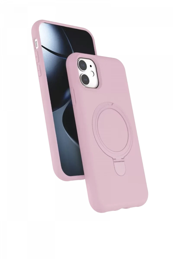 Apple iPhone 11 Regal Magsafe Standlı Kapak - Açık Pembe