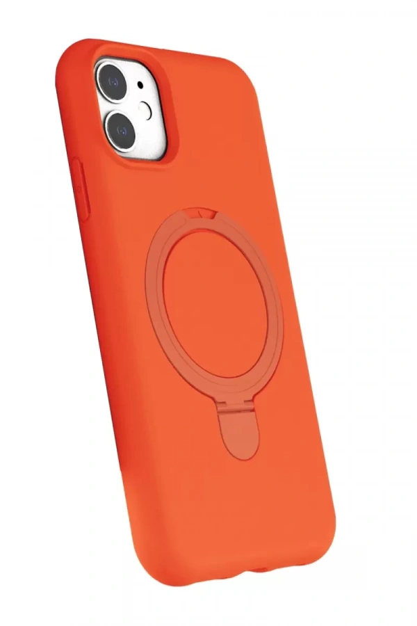 Apple iPhone 11 Regal Magsafe Standlı Kapak - Turuncu