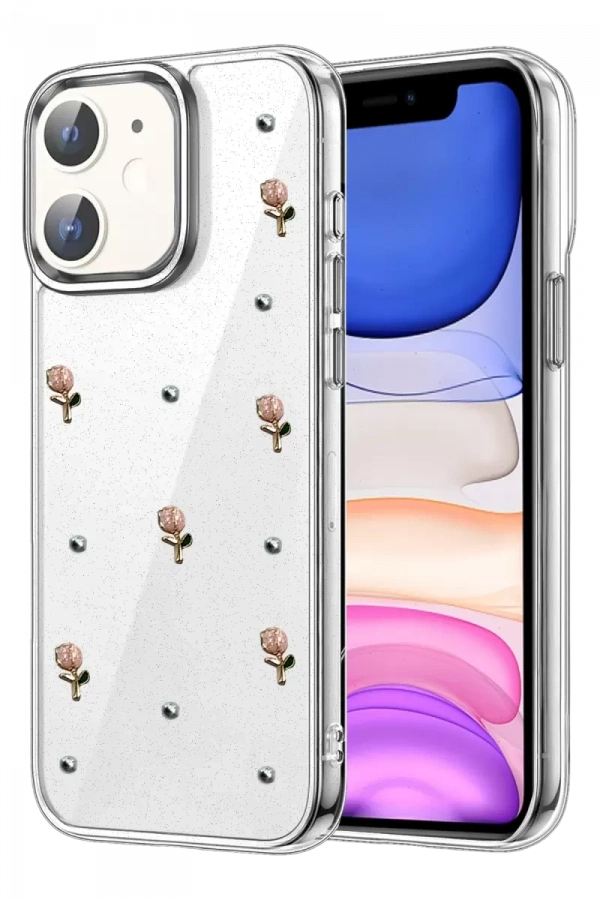 Apple iPhone 12 Fiyonk Desenli Kapak - Desen 6