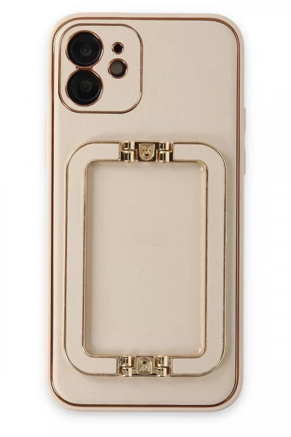 Apple iPhone 12 Kılıf Coco Elit Kapak - Gold