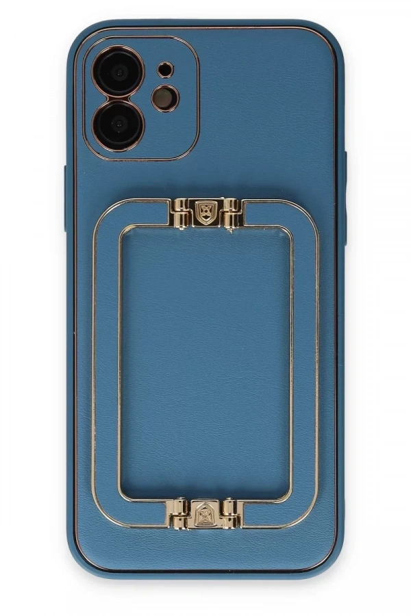 Apple iPhone 12 Kılıf Coco Elit Kapak - Mavi