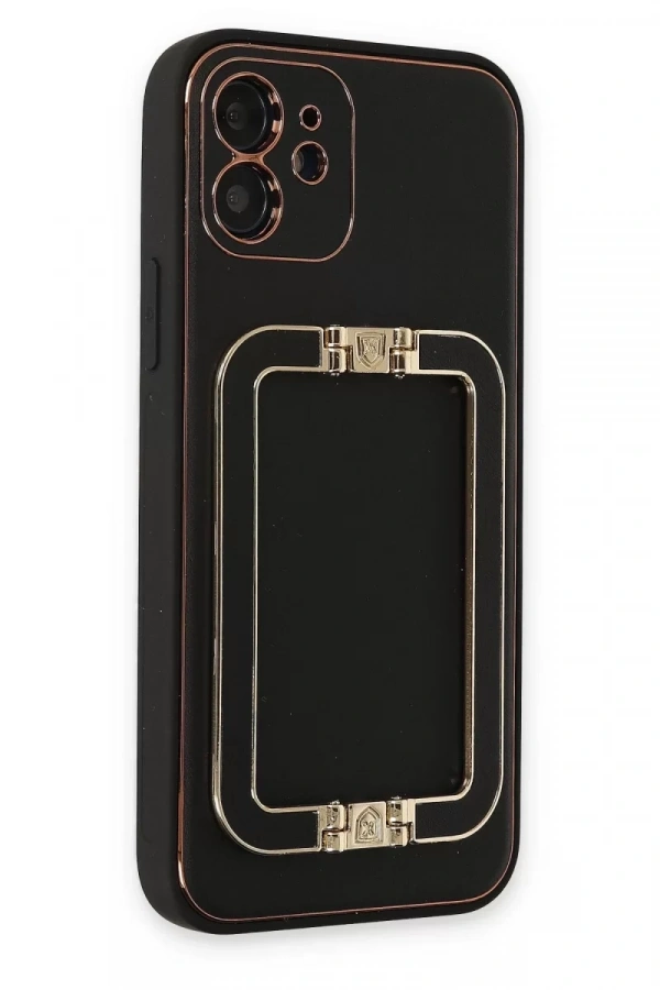 Apple iPhone 12 Kılıf Coco Elit Kapak - Siyah