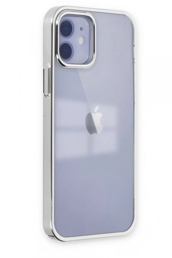 Apple iPhone 12 Kılıf Element Silikon - Gümüş