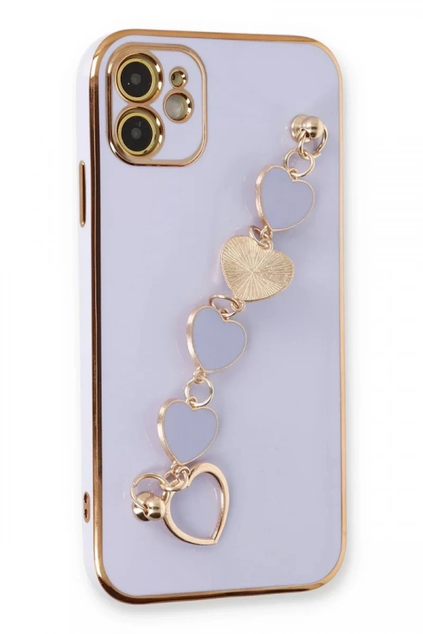 Apple iPhone 12 Kılıf Esila Silikon - Lila