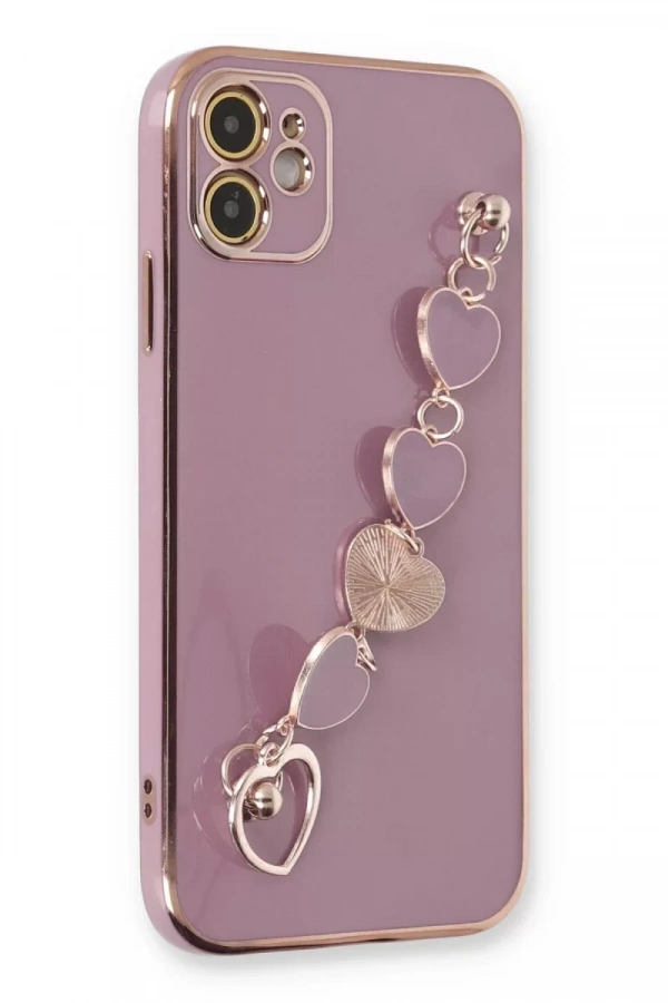 Apple iPhone 12 Kılıf Esila Silikon - Mor