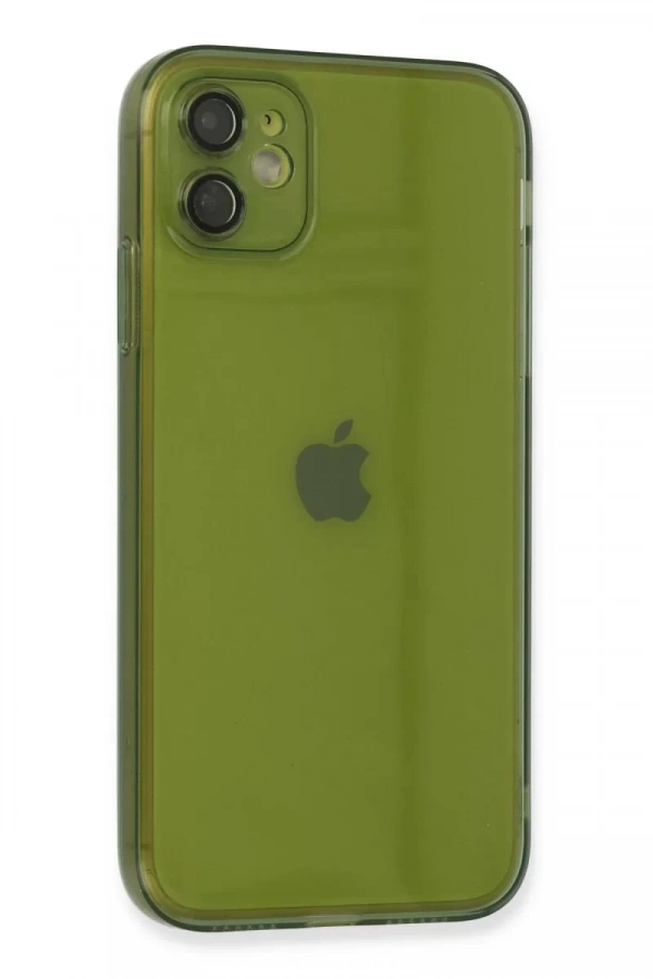 Apple iPhone 12 Kılıf Fly Lens Silikon - Yeşil