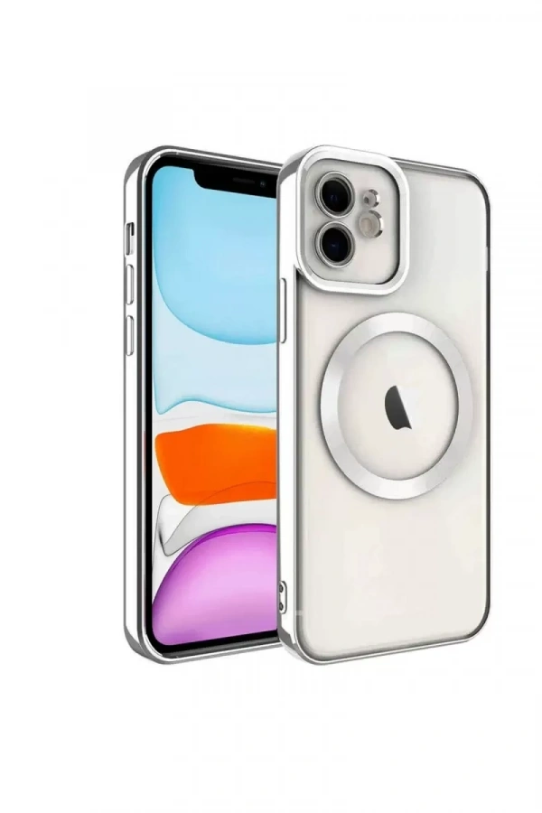 Apple iPhone 12 Kılıf Kross Magneticsafe Kapak - Gümüş