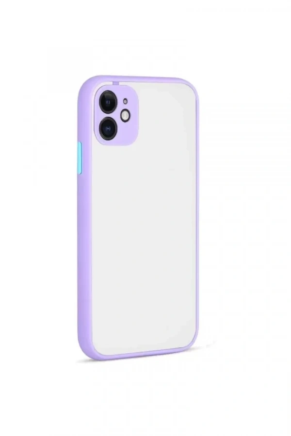 Apple iPhone 12 Kılıf Montreal Silikon Kapak - Mor