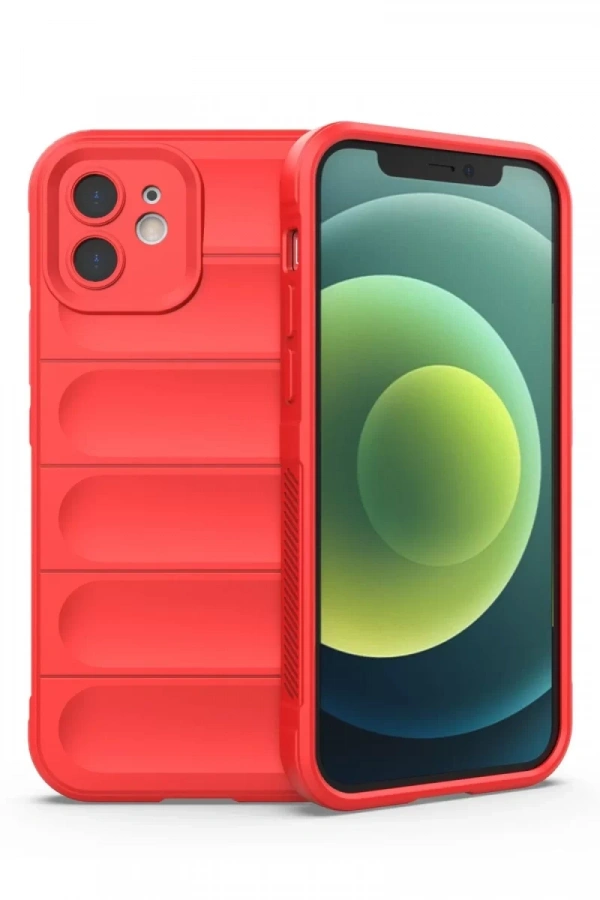 Apple iPhone 12 Kılıf Optimum Silikon - Kırmızı