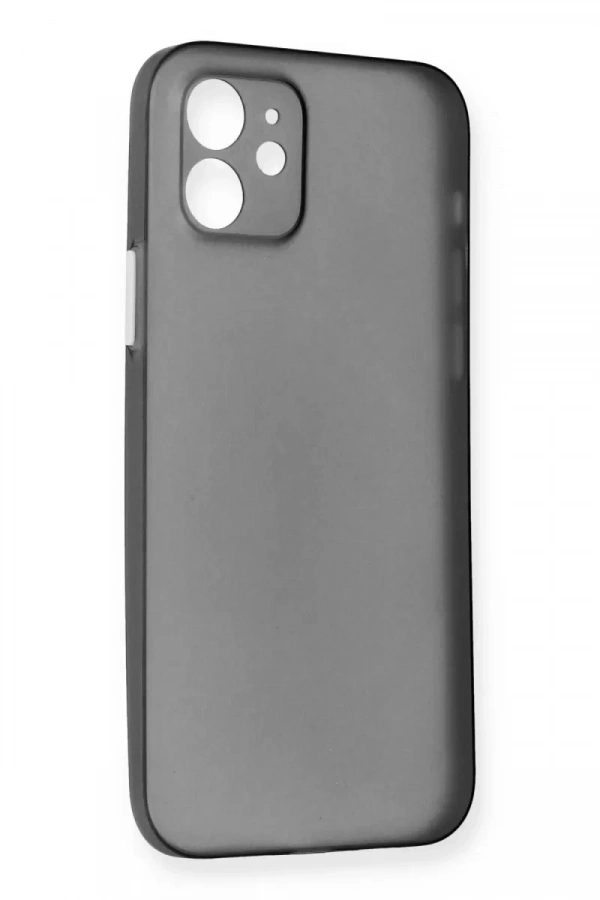 Apple iPhone 12 Kılıf PP Ultra İnce Kapak - Gri
