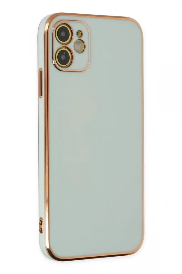 Apple iPhone 12 Kılıf Volet Silikon - Açık Yeşil
