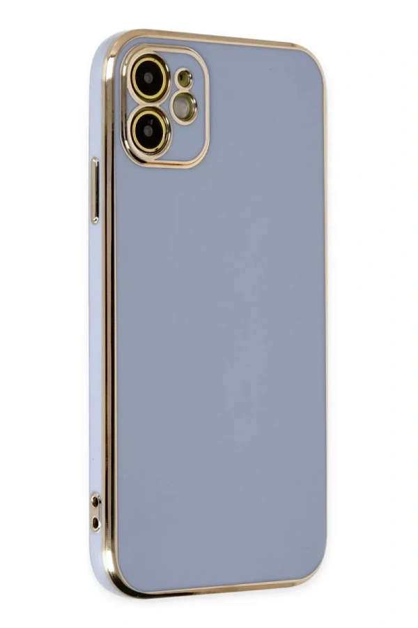Apple iPhone 12 Kılıf Volet Silikon - Mavi
