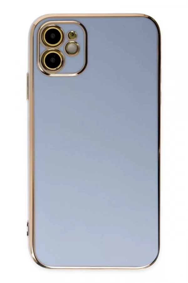 Apple iPhone 12 Kılıf Volet Silikon - Mavi