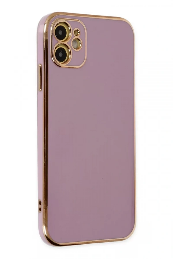 Apple iPhone 12 Kılıf Volet Silikon - Mor