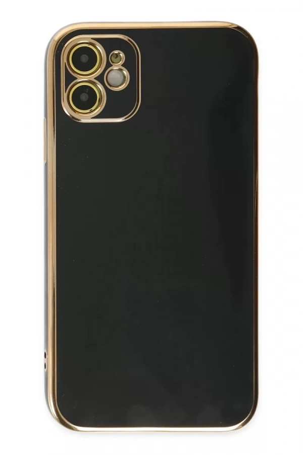 Apple iPhone 12 Kılıf Volet Silikon - Siyah