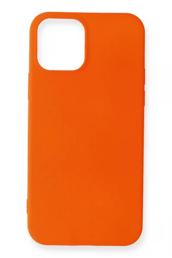 Apple iPhone 12 Mini Kılıf First Silikon - Turuncu