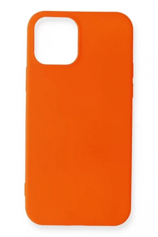 Apple iPhone 12 Mini Kılıf First Silikon - Turuncu