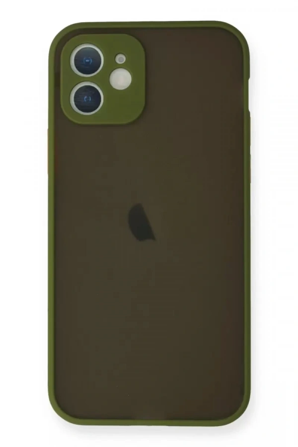 Apple iPhone 12 Mini Kılıf Montreal Silikon Kapak - Açık Yeşil