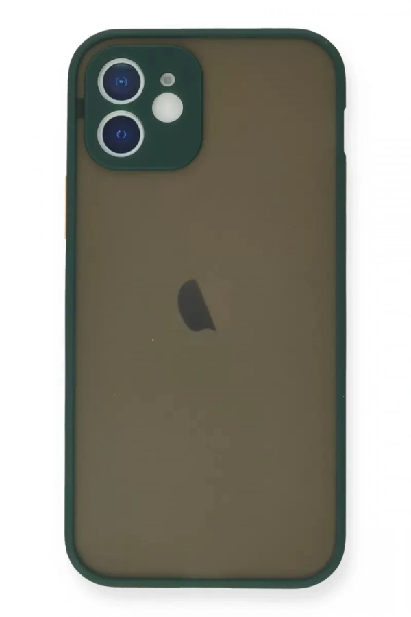 Apple iPhone 12 Mini Kılıf Montreal Silikon Kapak - Yeşil