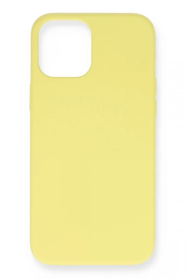 Apple iPhone 12 Mini Kılıf Nano içi Kadife Silikon - Sarı