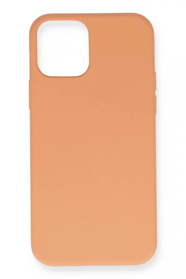 Apple iPhone 12 Mini Kılıf Nano içi Kadife Silikon - Turuncu