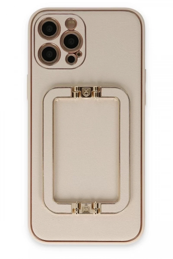Apple iPhone 12 Pro Kılıf Coco Elit Kapak - Gold