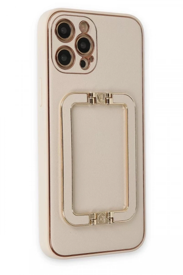 Apple iPhone 12 Pro Kılıf Coco Elit Kapak - Gold