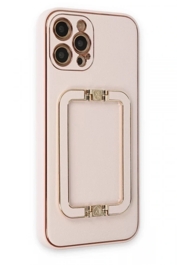 Apple iPhone 12 Pro Kılıf Coco Elit Kapak - Pudra