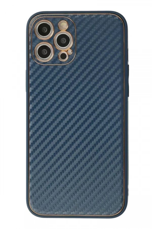 Apple iPhone 12 Pro Kılıf Coco Karbon Silikon - Mavi