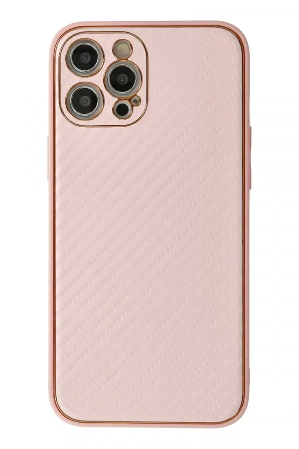Apple iPhone 12 Pro Kılıf Coco Karbon Silikon - Pembe