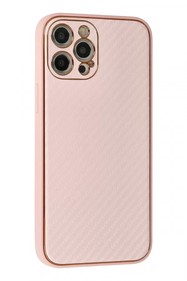 Apple iPhone 12 Pro Kılıf Coco Karbon Silikon - Pembe