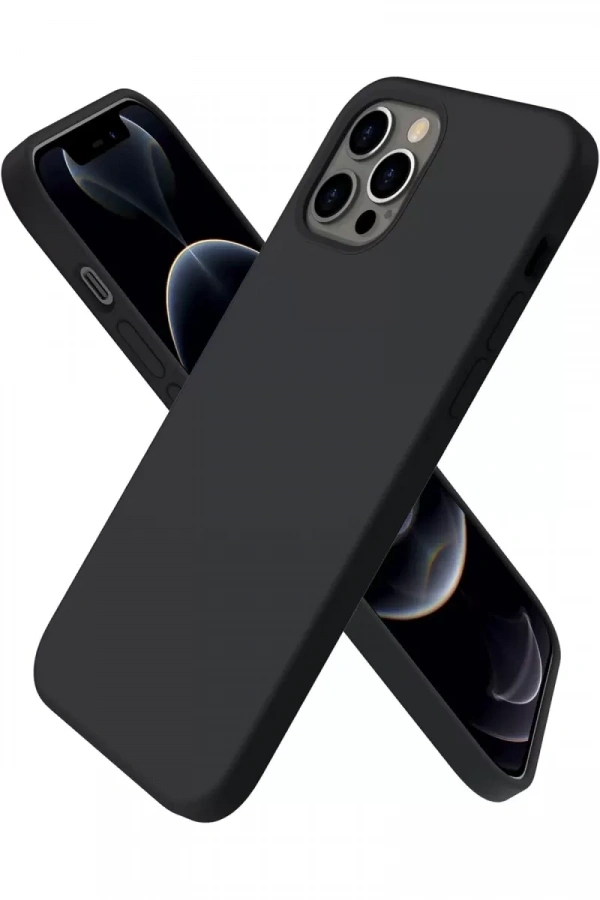 Apple iPhone 12 Pro Kılıf First Silikon - Siyah