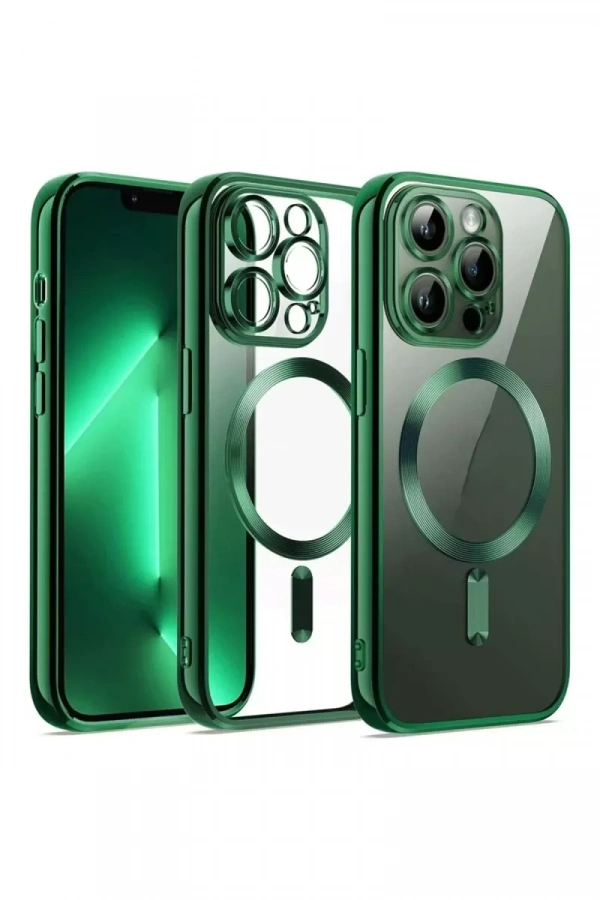 Apple iPhone 12 Pro Kılıf Kross Magneticsafe Kapak - Koyu Yeşil