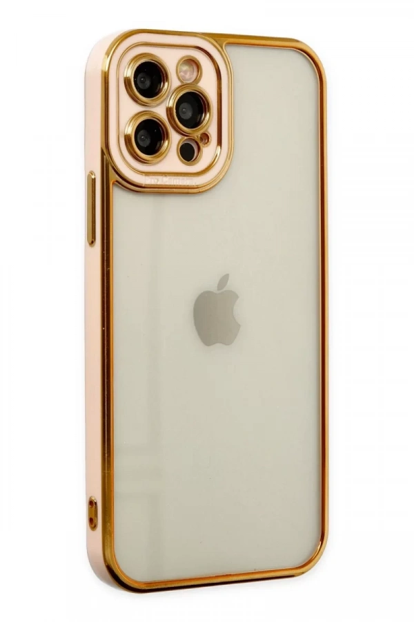 Apple iPhone 12 Pro Kılıf Liva Lens Silikon - Rose