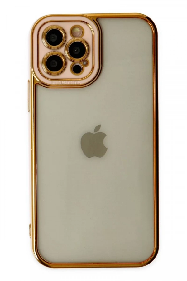 Apple iPhone 12 Pro Kılıf Liva Lens Silikon - Rose