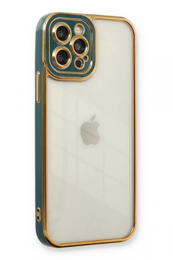 Apple iPhone 12 Pro Kılıf Liva Lens Silikon - Yeşil